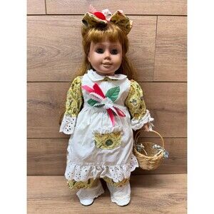The Brass Key Inc (TBKI) 17.5" Vinyl Doll in Country Style Outfit - Vintage 1996